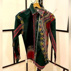 Long Sleeve African " Kitoko" Shirt
